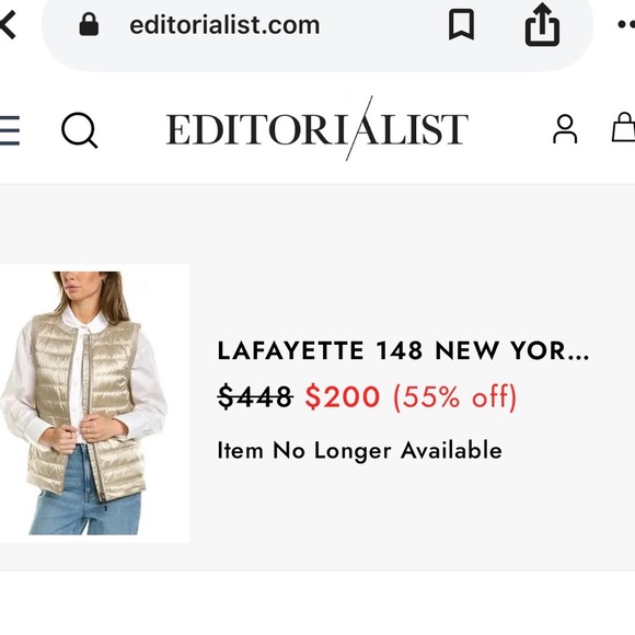 Lafayette 148 New York Conlon Reversible Puffer DOWN filled Vest - Retail $448 - Picture 14 of 15